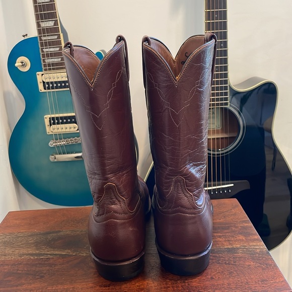 Men’s Lucchese oxblood western roper cowboy boots 8.5 - Picture 7 of 13